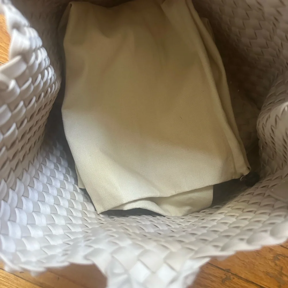 Naghedi Cream Woven Tote Bag - Size Small - Picture 11 of 11